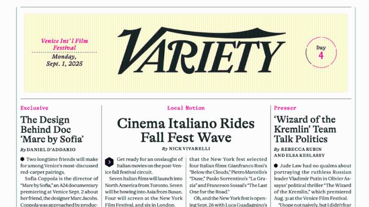 Variety's Venice Digital Daily, Day 4: Cinema Italiano Rides Fest Wave