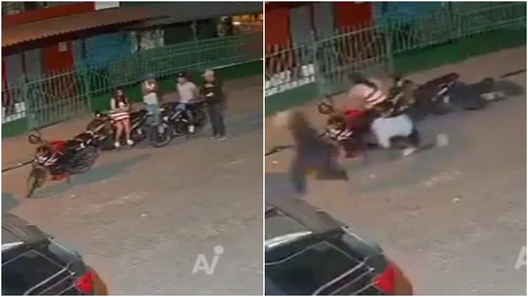 Momento en que jóvenes son atacados por sujetos armados 🎦