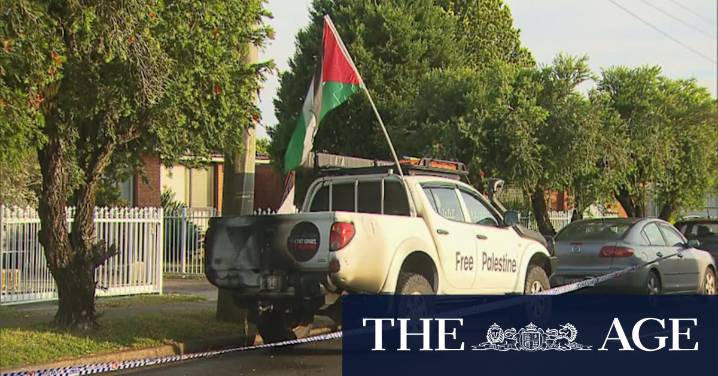 Ute plastered with pro-Palestinian stickers torched in Sydney’s west