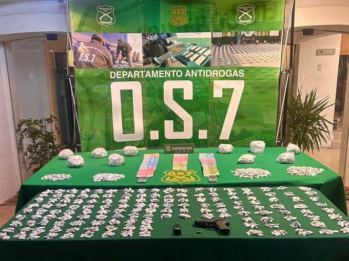 Tres detenidos deja investigación del OS7 de Carabineros por tráfico de drogas en San Felipe