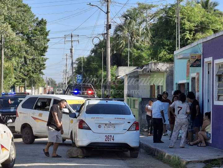 Taxistas impiden el robo de un auto en el oriente de Yucatán