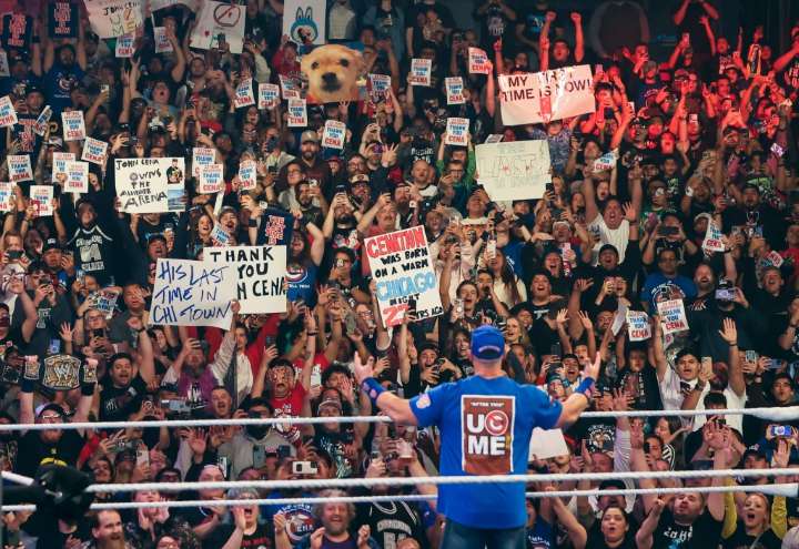 WWE superstar John Cena makes a final trip to Chicago