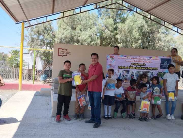 Continúa apoyando a niños de ejidos