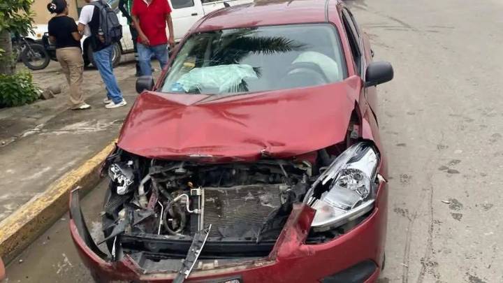 Huejutla: Un lesionado tras accidente vial en bulevar Adolfo López Mateos