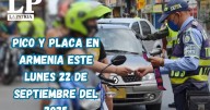 Pico y placa en Armenia (Quindío) este lunes, 22 de septiembre del 2025