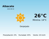 AEMET: El tiempo para Albacete – 10 de Septiembre de 2025