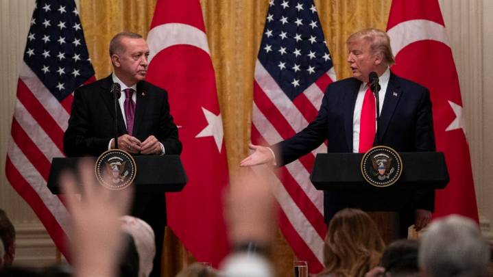 Trump hosts Turkey's Erdogan at the White House as the U.S. considers lifting a ban on F