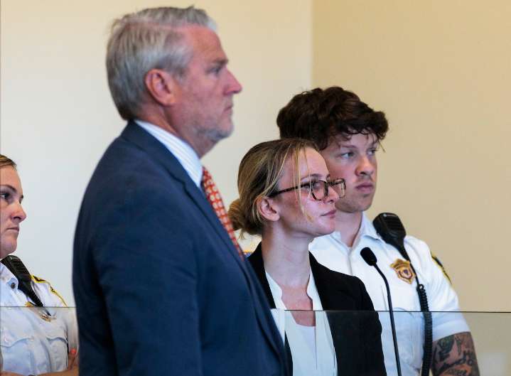 North Andover police officer Kelsey Fitzsimmons remains in jail despite pain from SCRAM alcohol testing postpartum depression