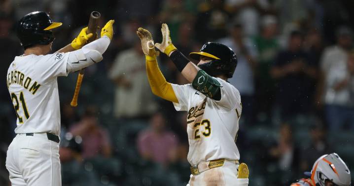 Langeliers has HR among 4 hits, Soderstrom also goes deep as Athletics beat Astros 6