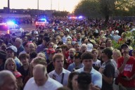 Massive crowds and heavy security as Charlie Kirk memorial begins in Arizona