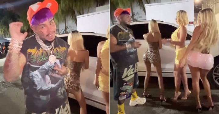 Rodeado de mujeres en una discoteca: Así disfruta Tekashi del estreno de "Habla toro", su tema junto a Lenier y Bebeshito