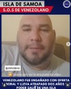 Ciudadano venezolano varado en la isla de American Samoa pide ayuda a las autoridades para retornar al pais