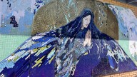 Mosaic artist completes biggest piece yet for Peel primary school