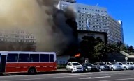 Incendio en la sede del Estado Mayor General de la Armada.