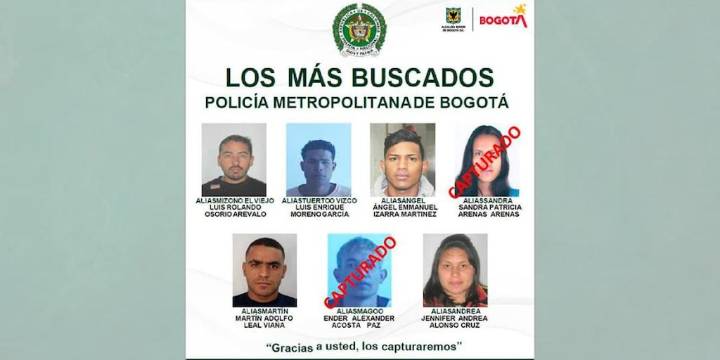 Refuerzan la búsqueda de cinco integrantes de Los Maracuchos, responsables de homicidios violentos y cuerpos embolsados en Bogotá