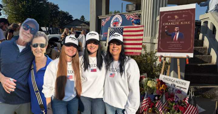 Hundreds gather in Grafton to remember Charlie Kirk at vigil