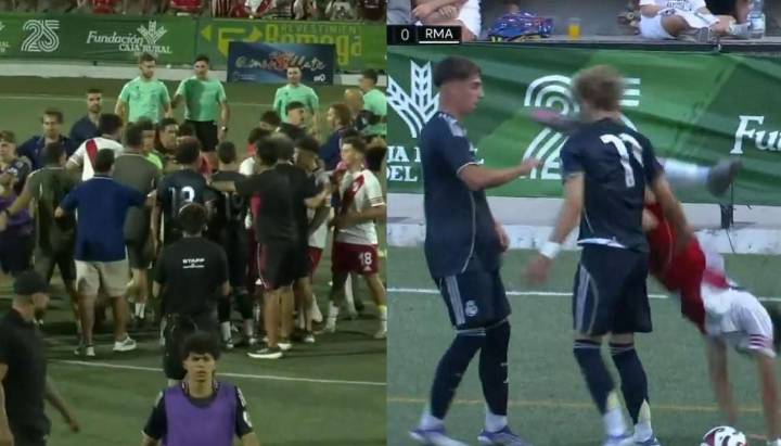 Batalla campal en partido de River Plate y Real Madrid en el Mundial de Clubes sub 18