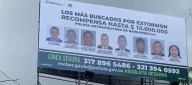 Publican valla con rostros de los 8 más buscados por extorsión en Barranquilla