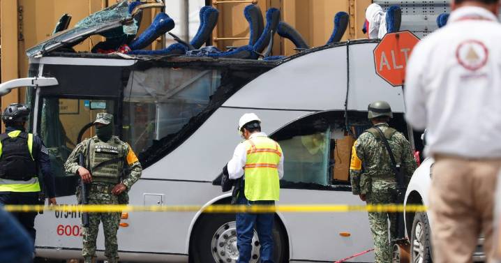 Train slams into double-decker bus in Mexico, killing at least 8 people and injuring dozens