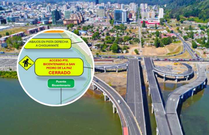 Puente Bicentenario: anuncian cierre por reparación de calzada en Costanera, estas son las alternativas