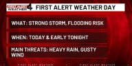 First Alert Weather Days: Flooding, strong storm threat through tonight