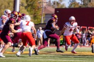 Gage Florence has 10 catches but UMD tames high