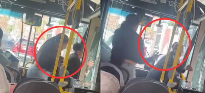Mujer empuja a una adulta mayor fuera de un bus y la hace caer al suelo, generando rechazo social