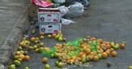 Los Angeles officials try to identity person responsible for dumping large amounts of fruits, vegetables on streets