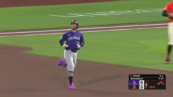 Adames, Ramos hit homers, McDonald strikes out 10 in Giants' 6
