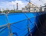 Monumentos y edificio públicos y privados protegidos por vallas metálicas