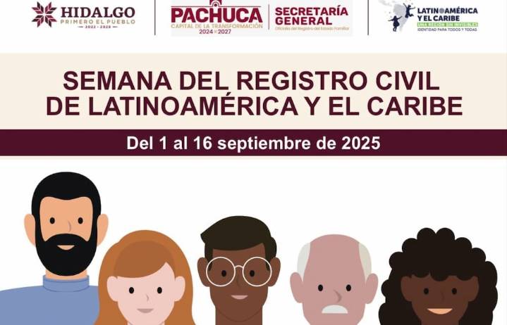 Pachuca se suma a la Semana del Registro Civil 2025