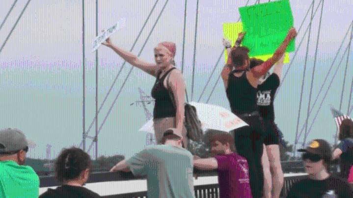 'Workers Over Billionaires' Labor Day protest on Broadway Bridge in Little Rock targets Trump policies