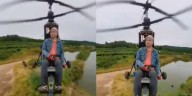 Video: murió el influencer Tang Feiji al estrellarse su helicóptero casero durante una transmisión