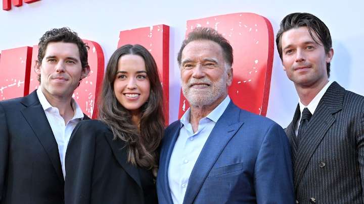 Arnold Schwarzenegger's son Christopher displays toned physique in shirtless photos after 30lb weight loss