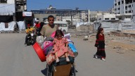 Desperate Palestinians flee Gaza City as Israel launches ground offensive