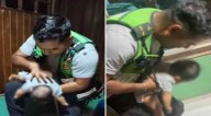 Huánuco: policías salvan la vida de un bebé que se asfixiaba en Pumahuasi