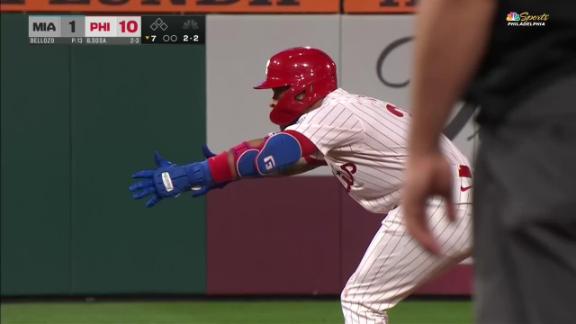 Phillies wrap up a 1st-round bye, hitting a team-record 8 homers to rout the Marlins