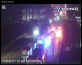 Overturned vehicle causes major traffic backups along I