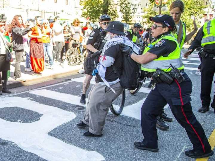 Two people arrested after Ottawa protest against Carney government