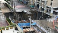 Video: Massive sinkhole swallows road in Bangkok