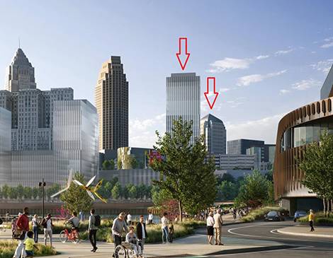 Renderings Hint at Two New Towers in Bedrock’s Downtown Cleveland Plans