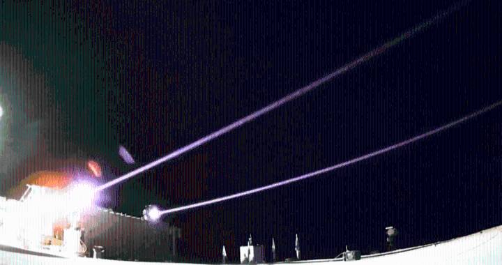 Watch Israel’s Iron Beam missile interceptor that ‘NEVER runs out of ammo’ burst into life as laser system is deployed