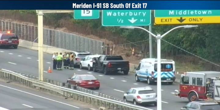 Lane closures expected after multi-vehicle crash on Route 15 in Meriden