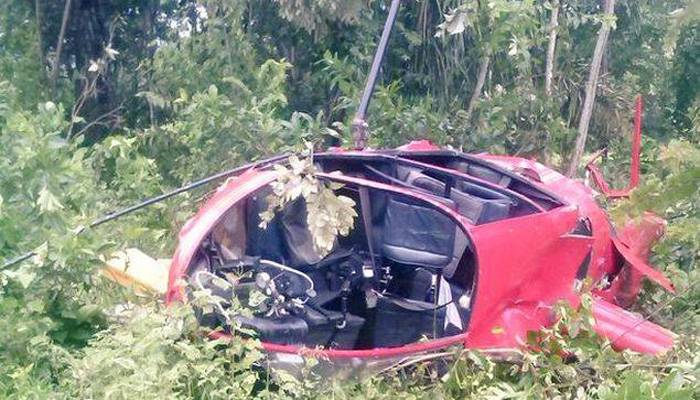 Desplome de helicóptero en Tepetlixpa