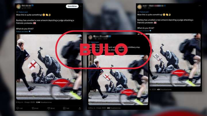 Estas imágenes de la nueva obra de Banksy no son reales, están manipuladas
