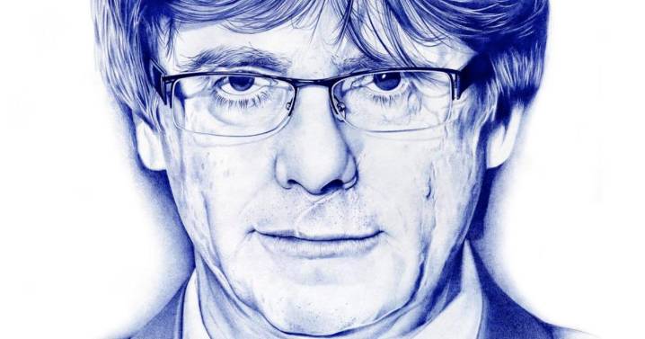 El artista del boli Bic vende su retrato de Puigdemont por 3.000 euros para llegar a la jubilación