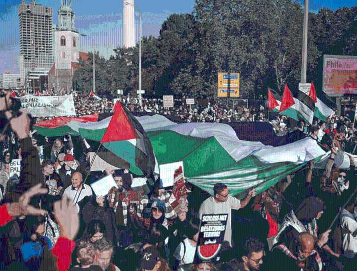 Miles protestan en Berlín: piden el fin de la guerra  en Gaza