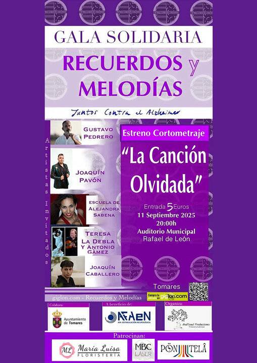 Tomares acoge este jueves la Gran Gala Solidaria “Recuerdos y Melodías” a beneficio de AFAeN