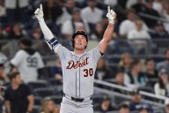 Tigers score 9 runs in 7th inning to trounce wild Yankees 12