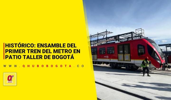 Histórico: ensamble del primer tren del metro en patio taller de Bogotá